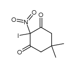 2-iodo-5,5-dimethyl-2-nitro-cyclohexane-1,3-dione Structure