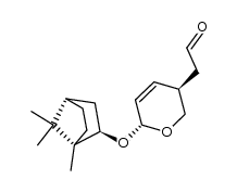 [2(R)-(1-bornyloxy)-5,6-dihydro-2H-pyran-5(R)-yl]acetaldehyde结构式