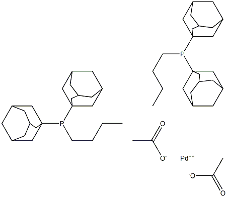 Bis(Butyldi-1-adamantylphosphine) Palladium diacetate Structure