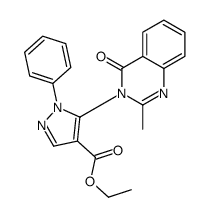 ethyl 5-(2-methyl-4-oxoquinazolin-3-yl)-1-phenylpyrazole-4-carboxylate结构式