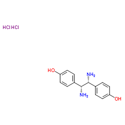(1R,2R)-(-)-1,2-双(4-羟苯基)乙二胺二盐酸盐结构式