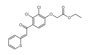 [dichloro-2,3[oxo-1(thiopyrannylidene-2)-2 ethyl]-4 phenoxy]acetate d'ethyle Structure
