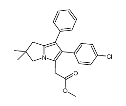 methyl 2-(6-(4-chlorophenyl)-2,2-dimethyl-7-phenyl-2,3-dihydro-1H-pyrrolizine-5-yl)acetate Structure
