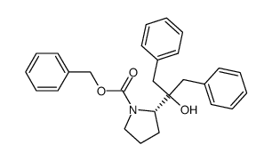 N-benzyloxycarbonyl-S-2-(dibenzyl-hydroxymethyl)-pyrrolidine Structure