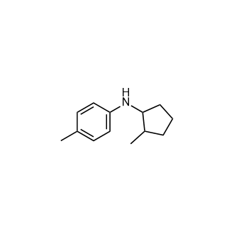 4-甲基-N-(2-甲基环戊基)苯胺结构式
