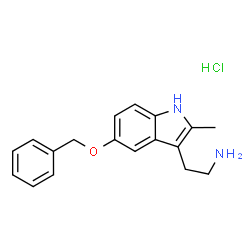2-(5-苄氧基-2-甲基-1H-吲哚-3-基)乙胺盐酸盐结构式