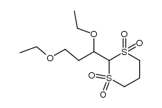 2-(1,3-diethoxypropyl)-1,3-dithiane 1,1,3,3-tetraoxide Structure