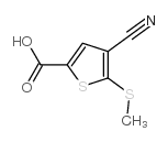 4-氰基-5-甲基磺酰基噻吩-2-羧酸结构式