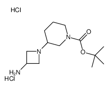 3-(3-氨基-1-氮杂啶)-1-哌啶羧酸 1,1-二甲基乙酯双盐酸盐结构式