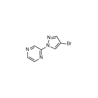 2-(4-溴-1h-吡唑-1-基)吡嗪结构式