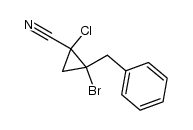 1-benzyl-1-bromo-2-chloro-2-cyanocyclopropane结构式