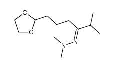2-methyl-6-(1,3-dioxolan-2-yl)hexan-3-one N,N-dimethylhydrazone结构式
