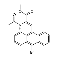 methyl 2-acetamido-3-(10-bromoanthracen-9-yl)prop-2-enoate Structure