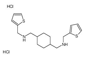 N-(thiophen-2-ylmethyl)-1-[4-[(thiophen-2-ylmethylamino)methyl]cyclohexyl]methanamine,dihydrochloride Structure