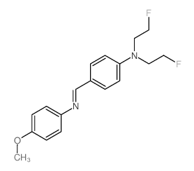 Benzenamine,N,N-bis(2-fluoroethyl)-4-[[(4-methoxyphenyl)imino]methyl]- Structure