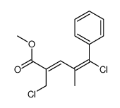 methyl (2Z,4Z)-5-chloro-2-(chloromethyl)-4-methyl-5-phenylpenta-2,4-dienoate Structure