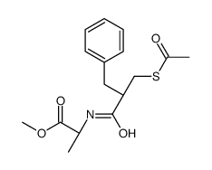 methyl (2S)-2-[[(2S)-2-(acetylsulfanylmethyl)-3-phenylpropanoyl]amino]propanoate Structure