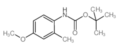 (4-甲氧基-2-甲基苯基)氨基甲酸叔丁酯结构式