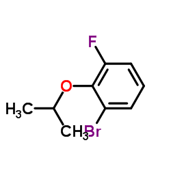 1-Bromo-3-fluoro-2-(propan-2-yloxy)benzene结构式