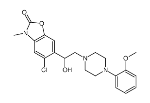 5-chloro-6-[1-hydroxy-2-[4-(2-methoxyphenyl)piperazin-1-yl]ethyl]-3-methyl-1,3-benzoxazol-2-one Structure