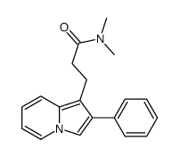 N,N-dimethyl-3-(2-phenylindolizin-1-yl)propanamide结构式