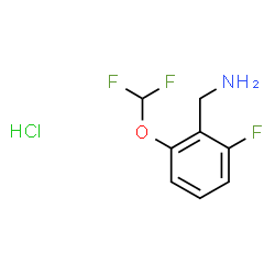 2-(二氟甲氧基)-6-氟苄胺盐酸盐结构式