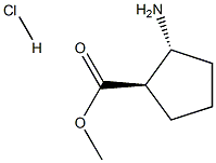 trans-Methyl 2-aminocyclopentanecarboxylate hydrochloride结构式