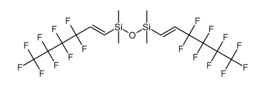 1,1,3,3-tetramethyl-1,3-bis(3,3,4,4,5,5,6,6,6-nonafluorohex-1-en-1-yl)disiloxane Structure