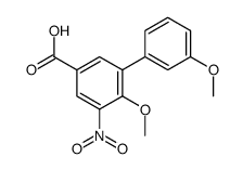 3,6-二甲氧基-5-硝基-[1,1-联苯]-3-羧酸结构式