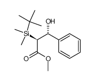 methyl (2R*,3S*)-2-(tert-butyldimethylsilyl)-3-hydroxy-3-phenylpropionate结构式