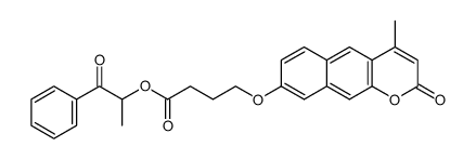 1-oxo-1-phenylpropan-2-yl 4-(4-methyl-benzo[g]coumarin-8-yloxy)butanoate结构式