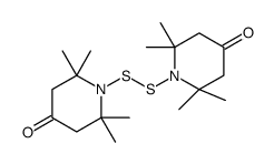 2,2,6,6-tetramethyl-1-[(2,2,6,6-tetramethyl-4-oxopiperidin-1-yl)disulfanyl]piperidin-4-one结构式