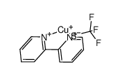 三氟甲硫基(2,2-联吡啶)铜(I)结构式
