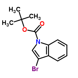 1-N-BOC-3-溴吲哚结构式