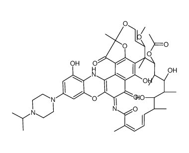 3'-Hydroxy-5'-(4-isopropyl-1-piperazinyl)benzoxazinorifamycin Structure