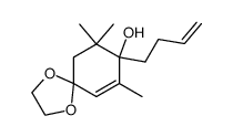 8-(But-3-enyl)-7,9,9-trimethyl-1,4-dioxaspiro[4.5]dec-6-en-8-ol Structure