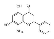 4H-1-Benzopyran-4-one,8-amino-5,7-dihydroxy-2-phenyl-(9CI)结构式