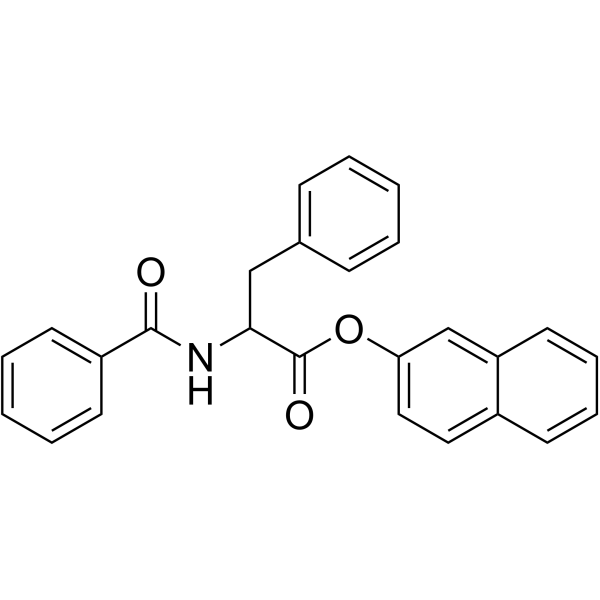 N-苯甲酰-DL-苯丙氨酸-2-萘酯结构式