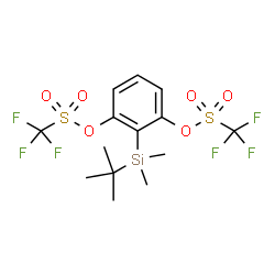 2-叔丁基二甲基硅烷基-1,3-亚苯基双(三氟甲磺酸酯)结构式