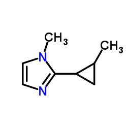(9ci)-1-甲基-2-(2-甲基环丙基)-1H-咪唑结构式