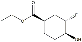 (1R,3S,4S)-3-氟-4-羟基环己烷-1-羧酸乙酯结构式