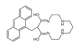 6-(anthracen-9-ylmethyl)-1,4,8,11-tetrazacyclotetradecane-5,7-dione结构式