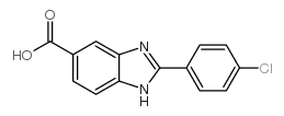 2-(4-Chloro-phenyl)-1H-benzimidazole-5-carboxylic acid结构式