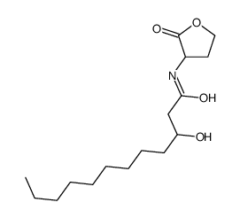 N-(3-氢氧化十二酰基)-DL-高丝氨酸内酯结构式