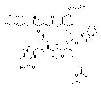 [Lys5(Boc)]lanreotide acetate Structure