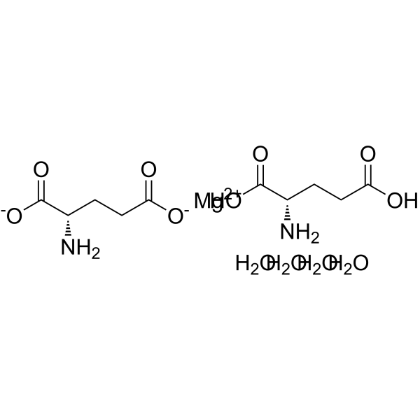 L-谷氨酸 半镁盐 四水合物结构式