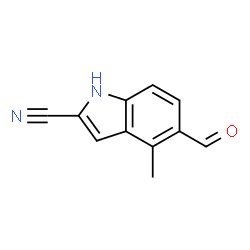 5-Formyl-4-methyl-1H-indole-2-carbonitrile Structure