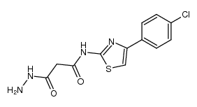 N-[4-(4-chloro-phenyl)-thiazol-2-yl]-malonamic acid hydrazide Structure