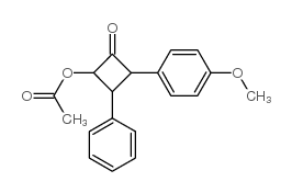 3-(4-甲氧基苯基)-2-氧代-4-苯基环丁基乙酸酯结构式