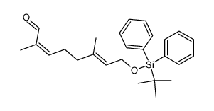 (2Z,6E)-8-((tert-butyldiphenylsilyl)oxy)-2,6-dimethylocta-2,6-dienal Structure